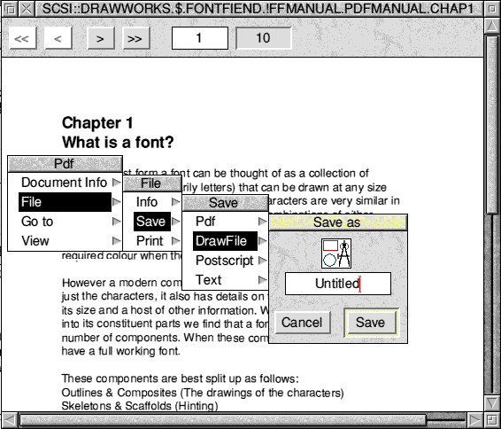 Saving a Draw file from PDFViewer