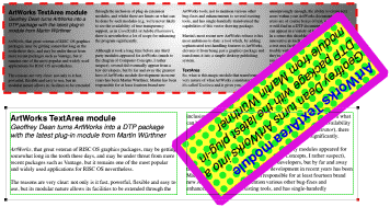 Examples of text areas