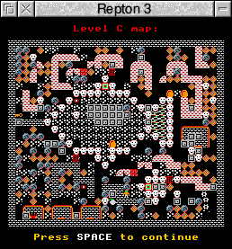 Viewing a game map (Arctic level C)
