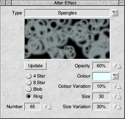 After Effect/Spangles window
