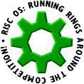 Text in a circle around RISC OS cogwheel