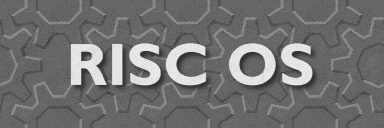 RISC OS on cogwheel background