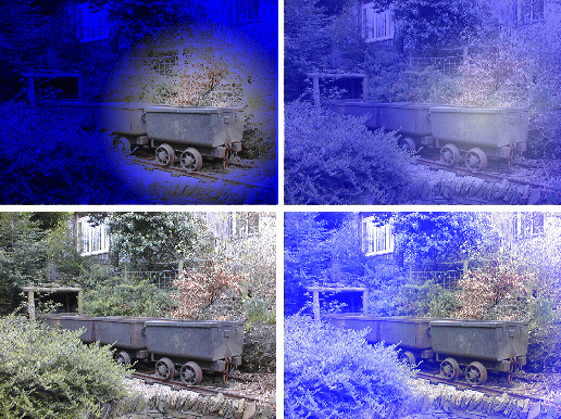 Four image-processed photos