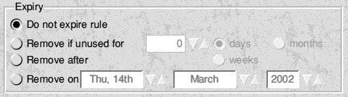 timed removal of rules