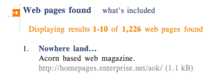 1226 web pages found