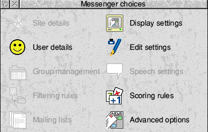 Choices greyed out for a non-privileged user