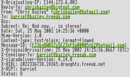FreeUK e-mail headers