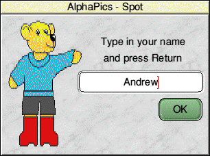 Name input screen